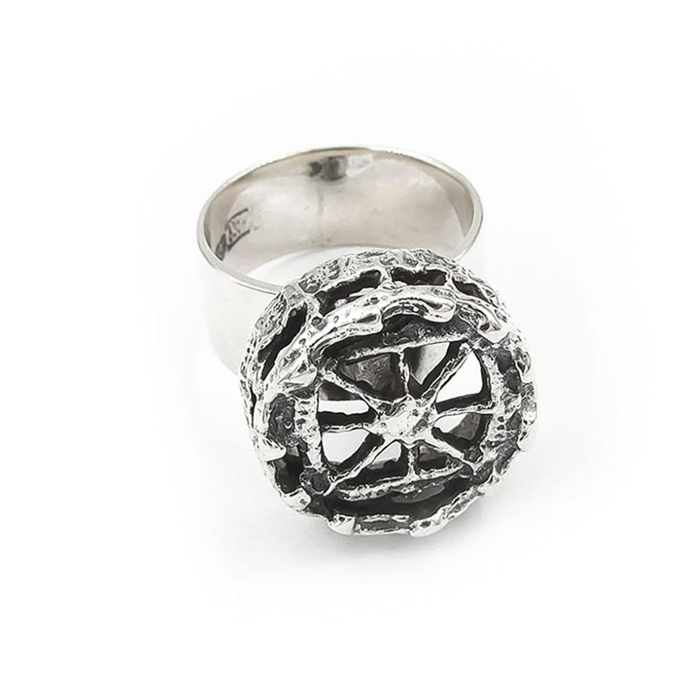 P.Sarpaneva hopeinen Pitsi sormus halk.16mm #3