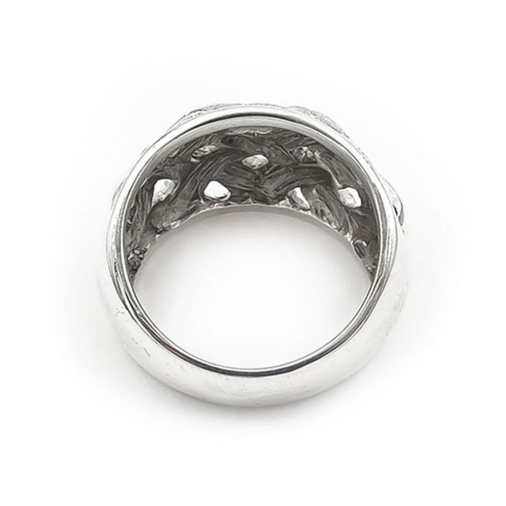 Hopeinen sormus halk.17- #5