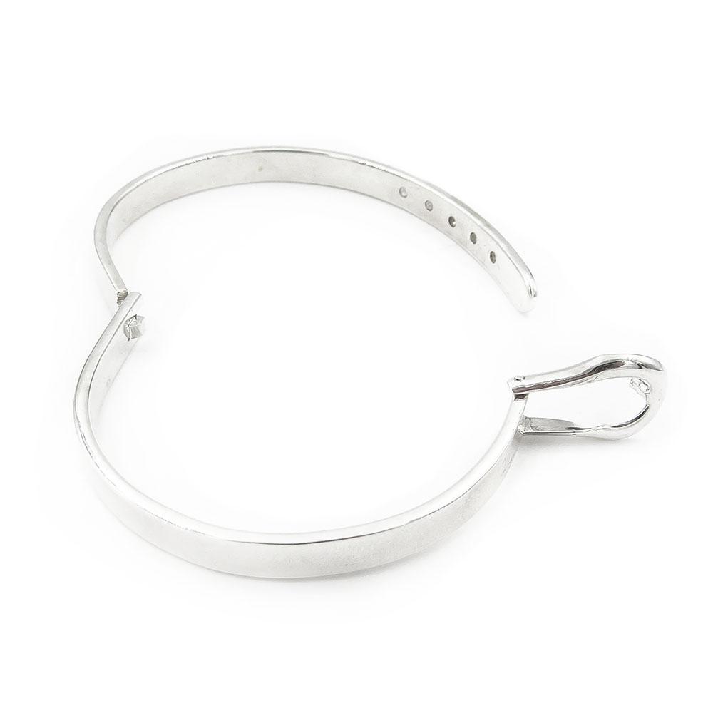 Hopeinen rannerengas halk.60mm #5