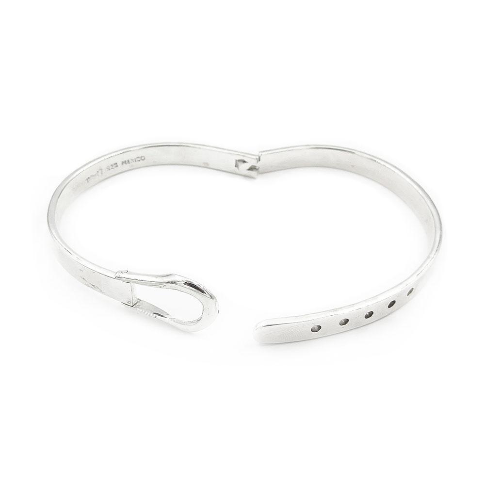 Hopeinen rannerengas halk.60mm #6