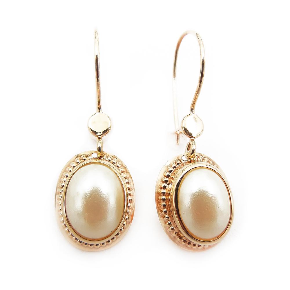 Kultaiset helmiäiskorvakorut #0