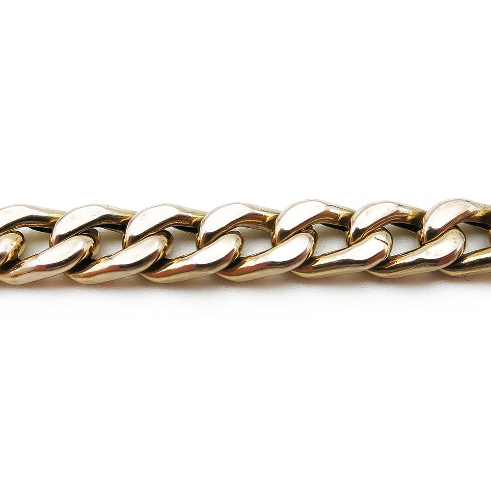 Kultainen panssariranneketju 19cm lev.5mm #2