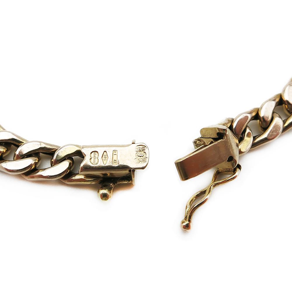 Kultainen panssariranneketju 19cm lev.5mm #1