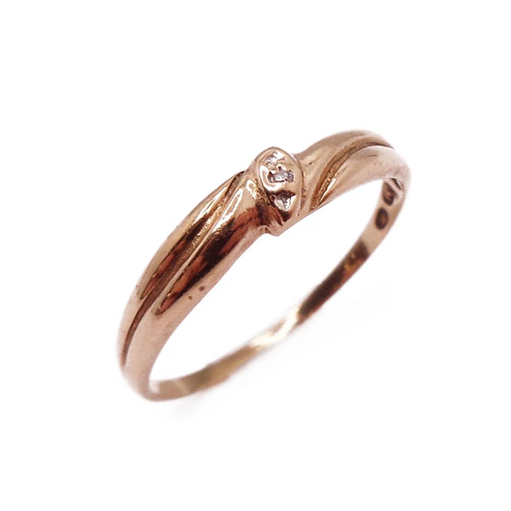 Kultainen timanttisormus 15,5mm 0,005ct #0