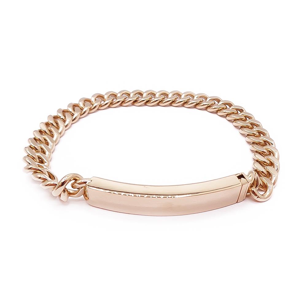 Kultainen panssariranneketju laatalla umpi v.-97 21cm #0