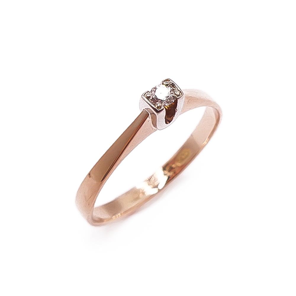 18k Timanttisormus 0,03ct 16,5mm v.-67 #0