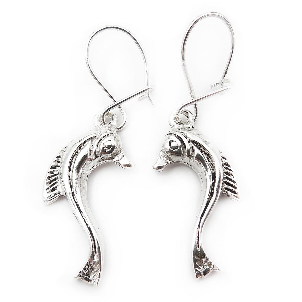 Hopeiset korvakorut merihevoset #0