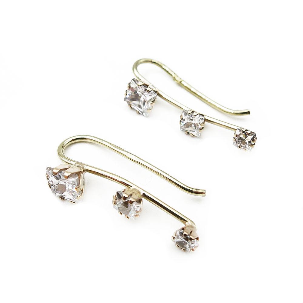 Kultaiset zirk. kiipeävät korvakorut #0