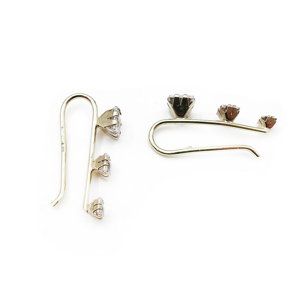 Kultaiset zirk. kiipeävät korvakorut #1