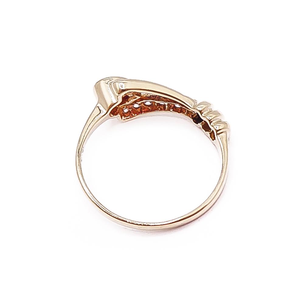 Kultainen rubiini-timanttisormus 16mm 0,05ct #2