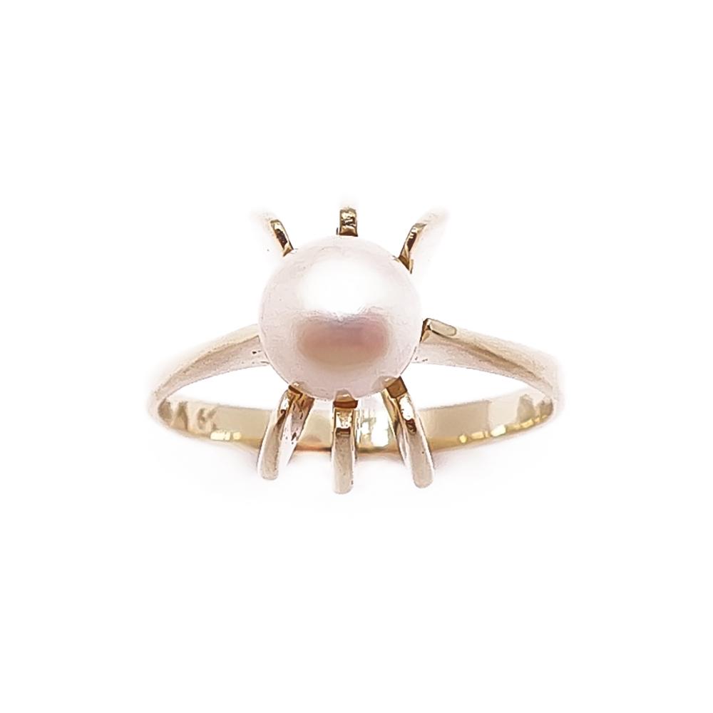 Kultainen helmisormus 19mm #1