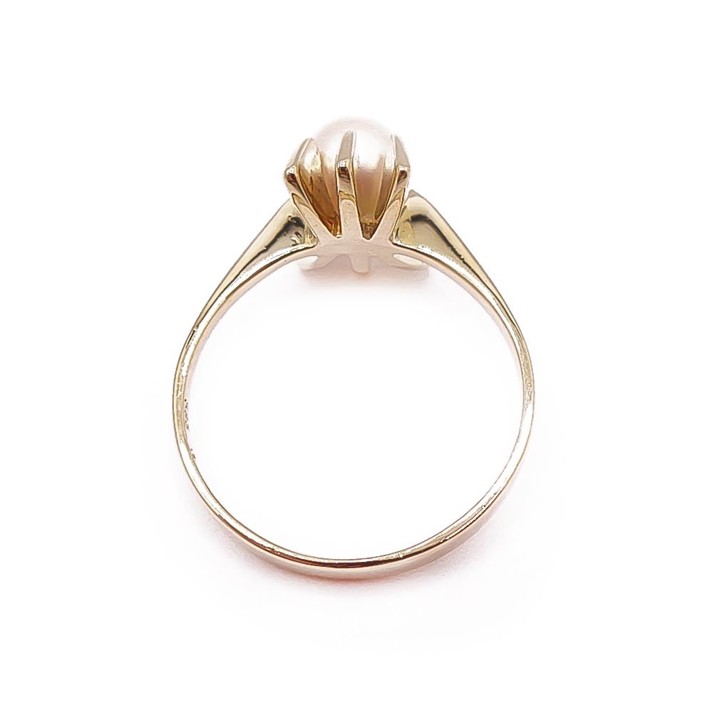 Kultainen helmisormus 19mm #2