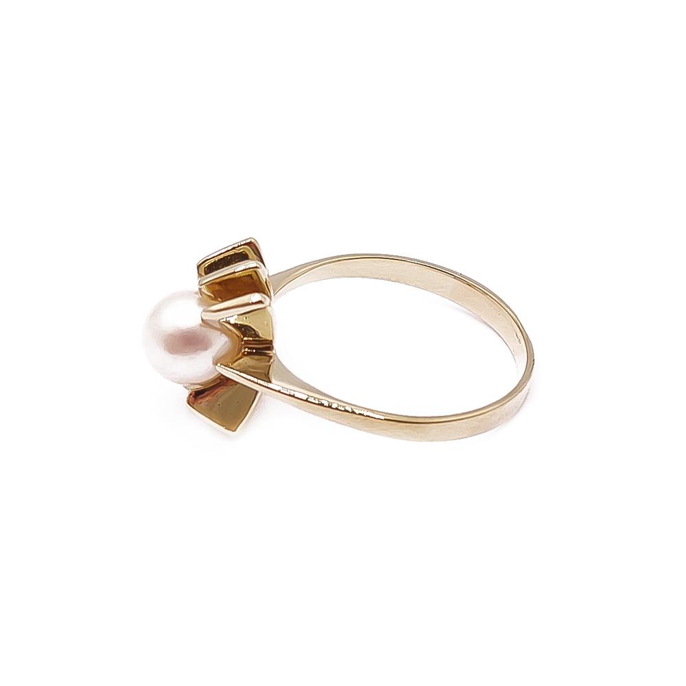 Kultainen helmisormus 19mm #3