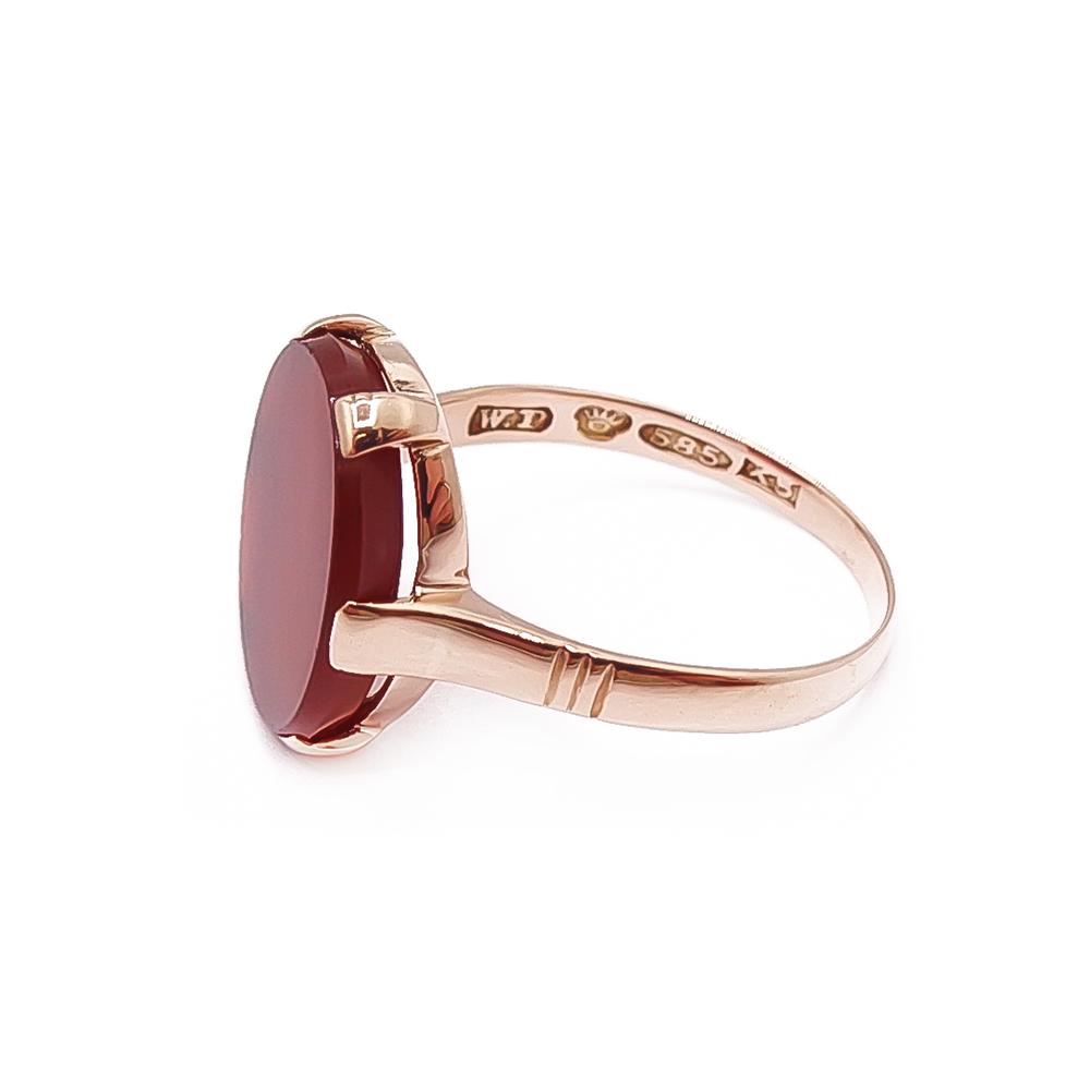 kultainen karneolisormus 18mm v.1927 #3