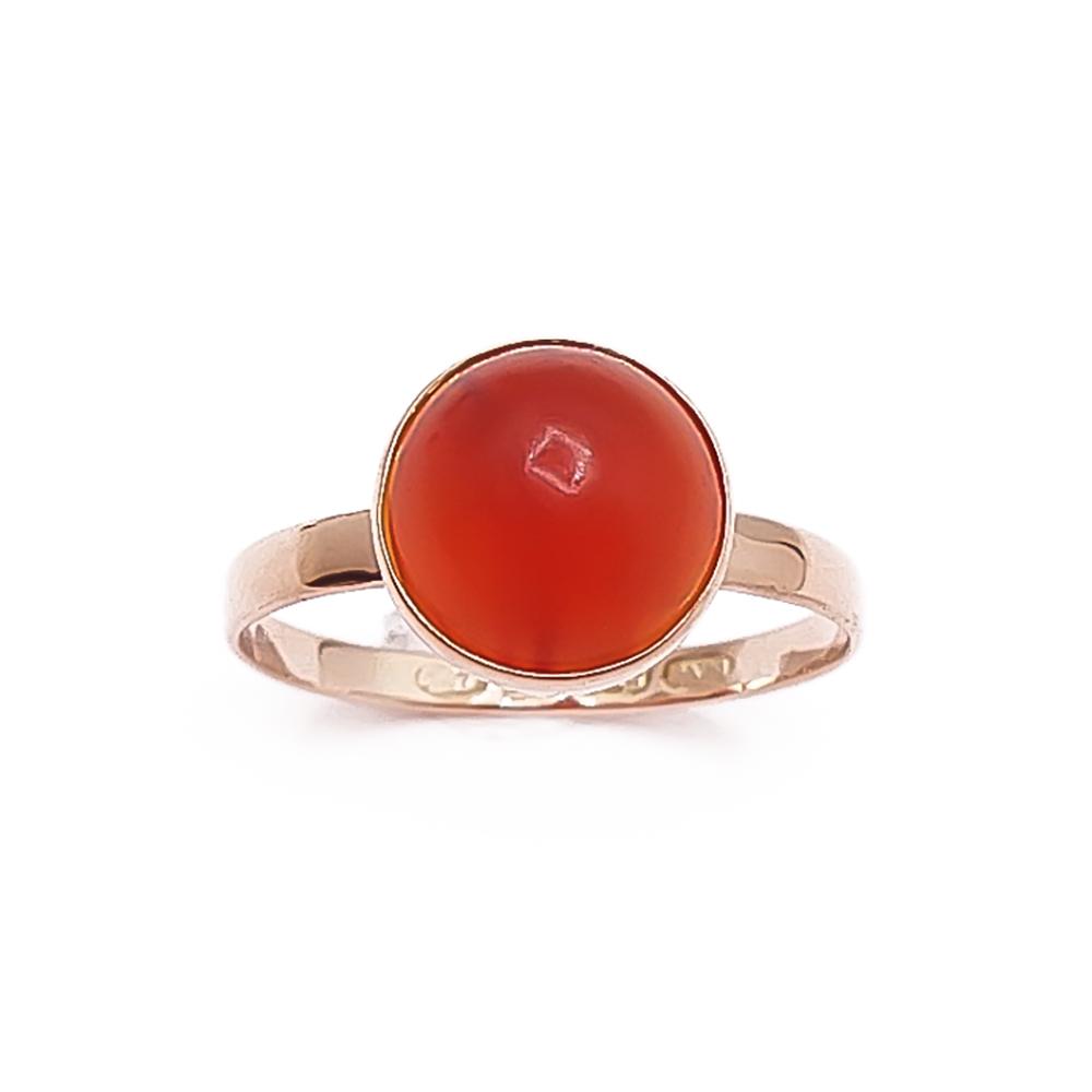 Kultainen karneolisormus 17mm v.-56 #1