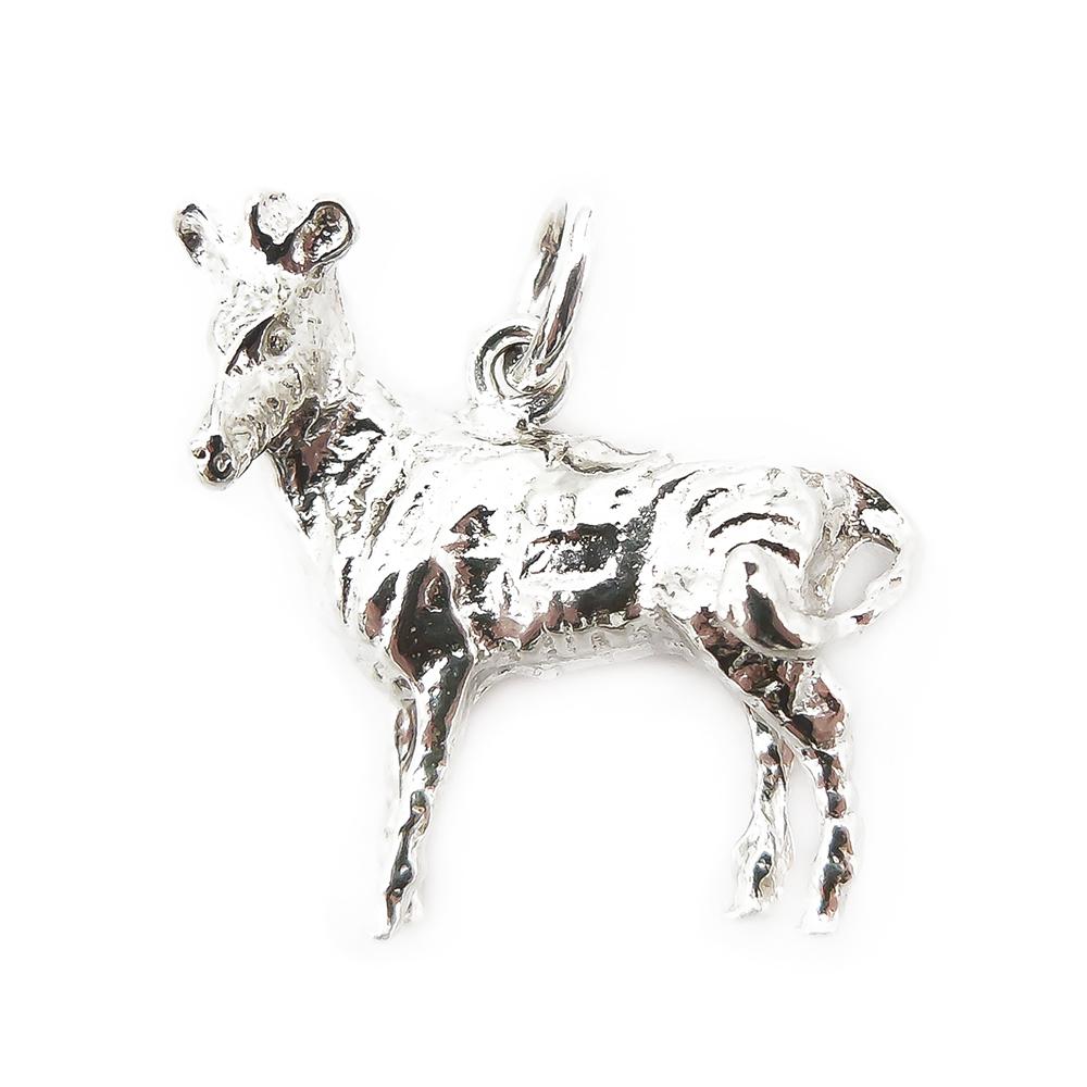 Hopeinen riipus seepra #0