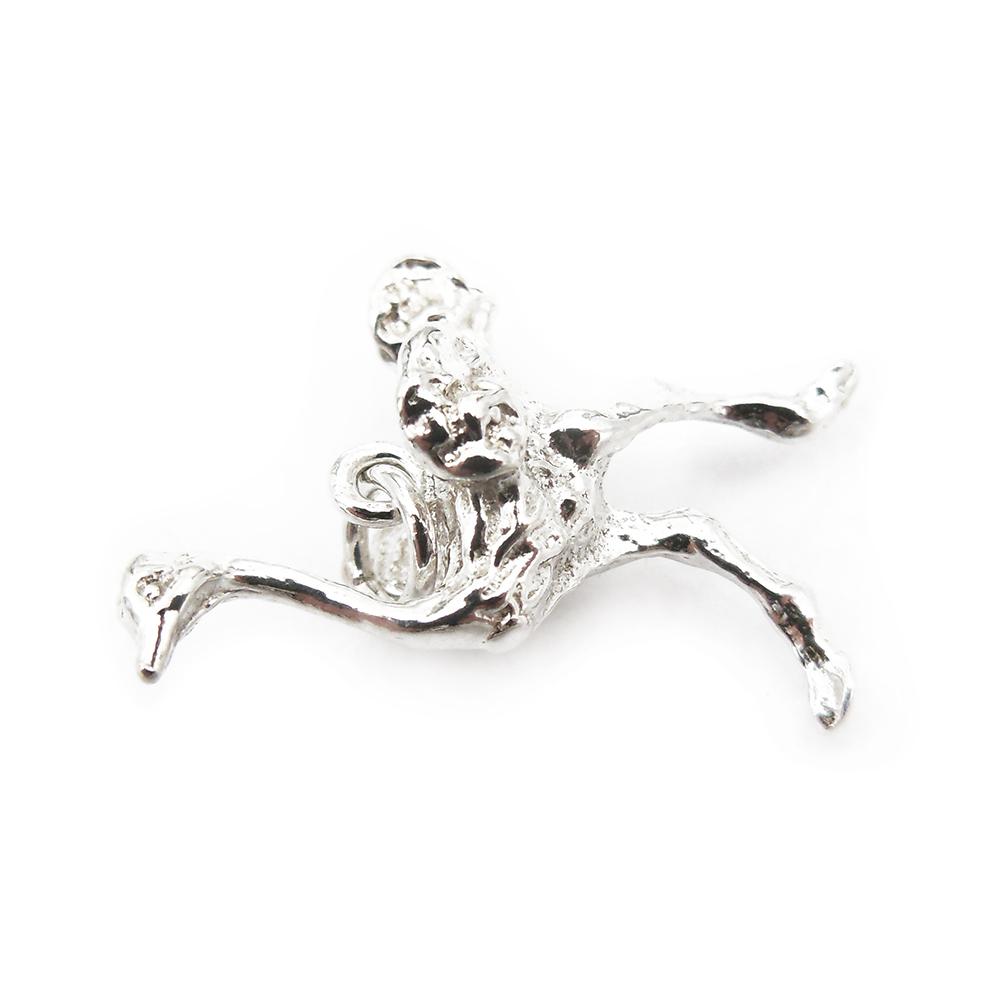 Hopeinen riipus strutsi #2