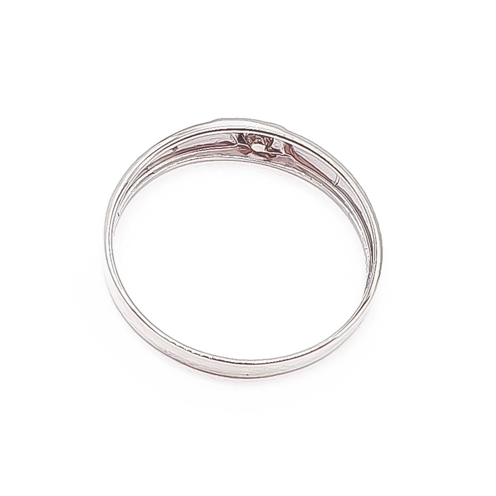 Valkokultainen timanttisormus 0,01ct 15,5mm #2