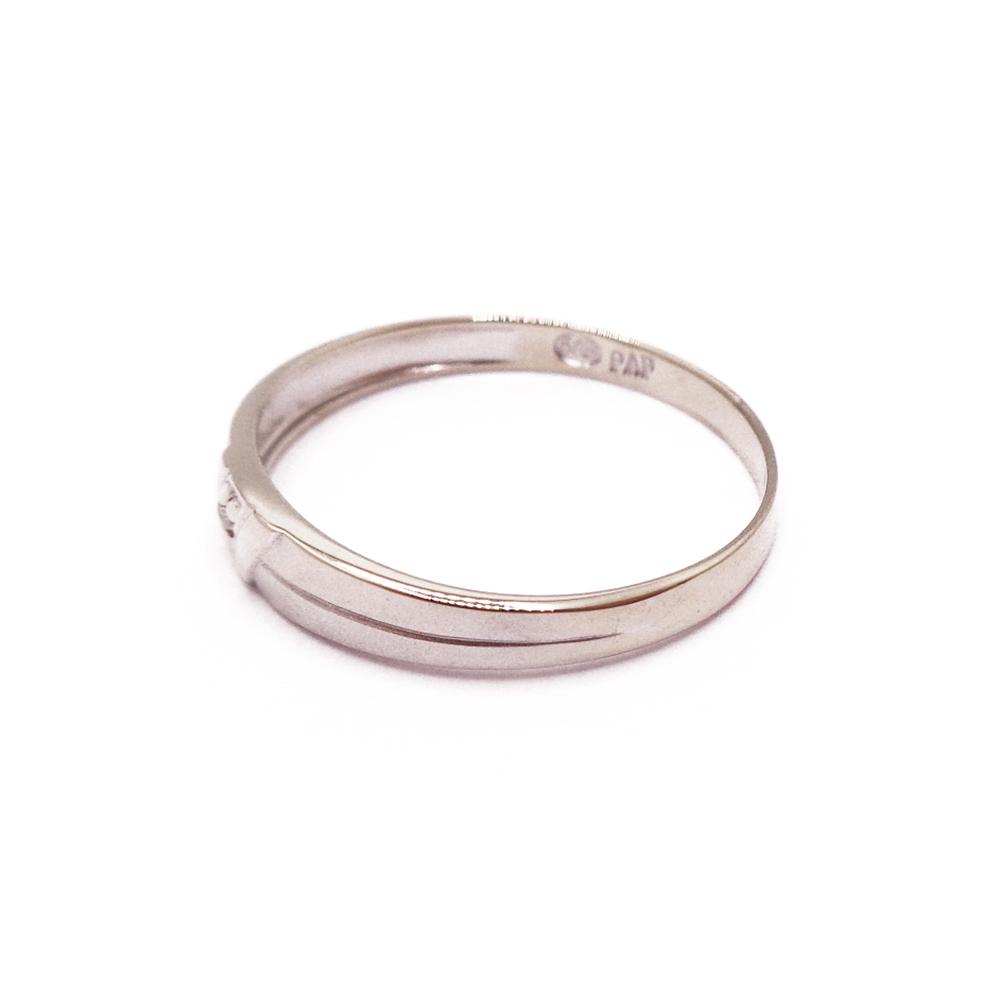 Valkokultainen timanttisormus 0,01ct 15,5mm #3