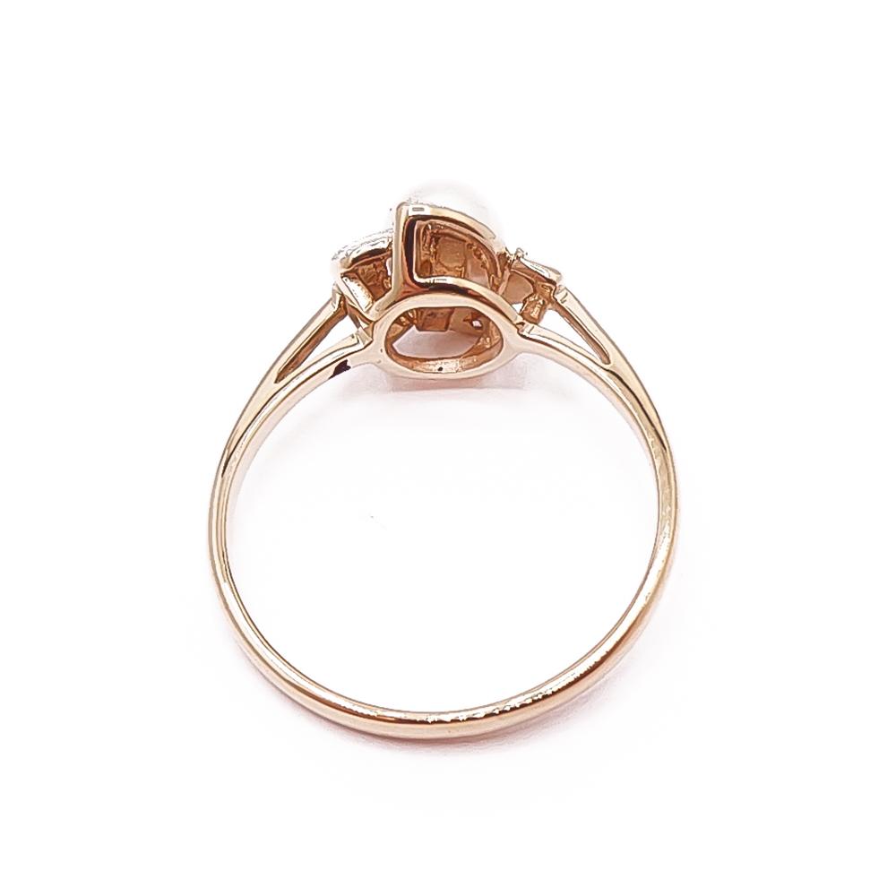 Kultainen timanttihelmisormus 0,025ct 17mm v.-90 #2