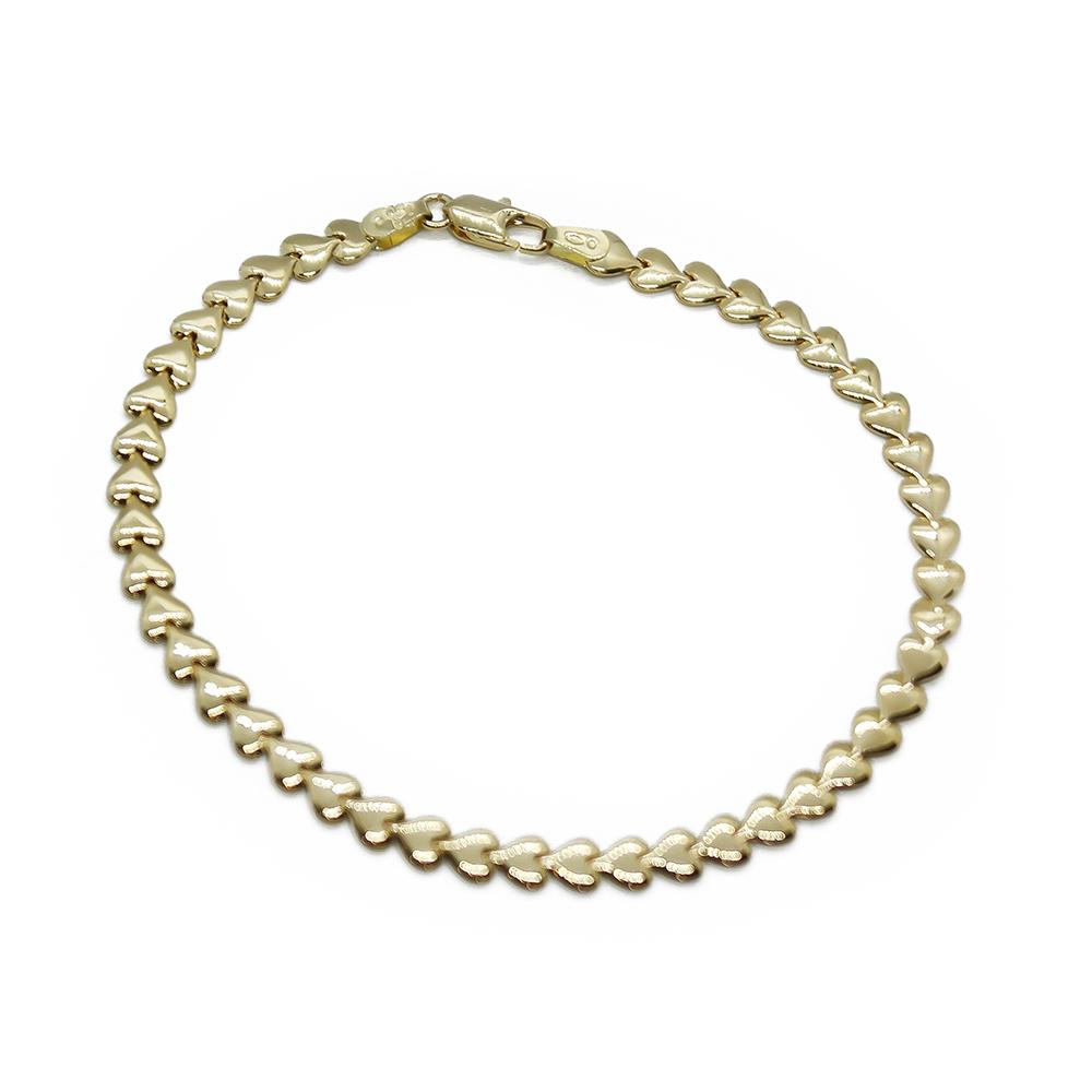 Ranneketju sydämmet 18k   p.20cm #0