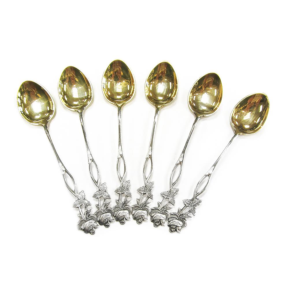 Ruusu kahvilusikat vuodelta 1980 #0