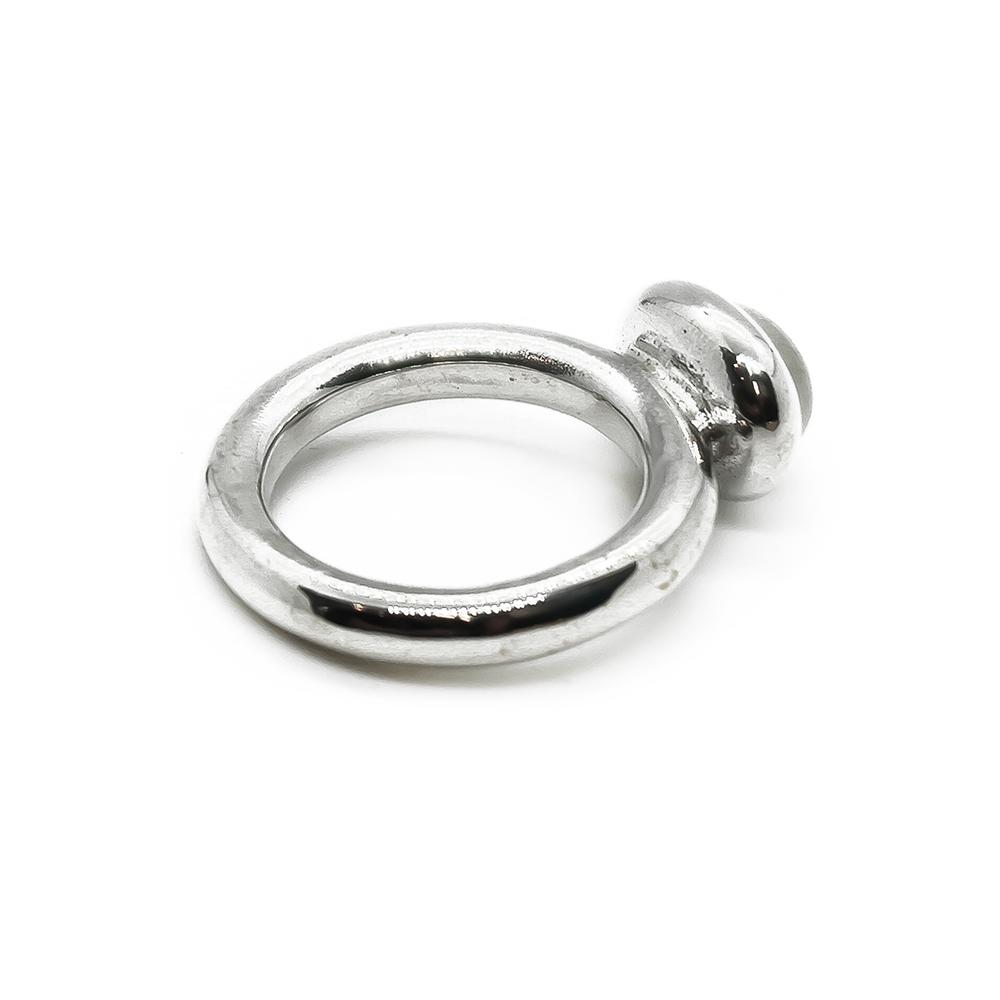 Sormus vaalean keltainen kivi  17,5 #2