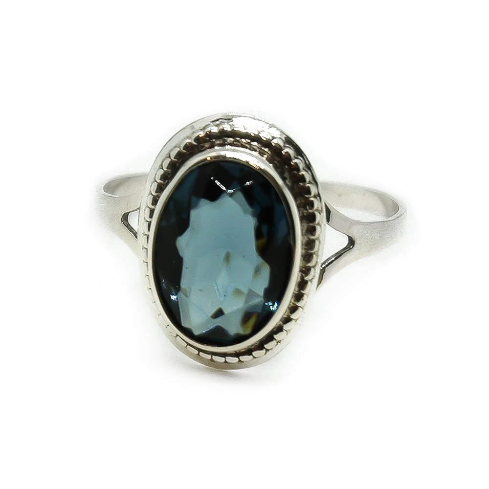 Sormus sininen kivi   21,75 #4