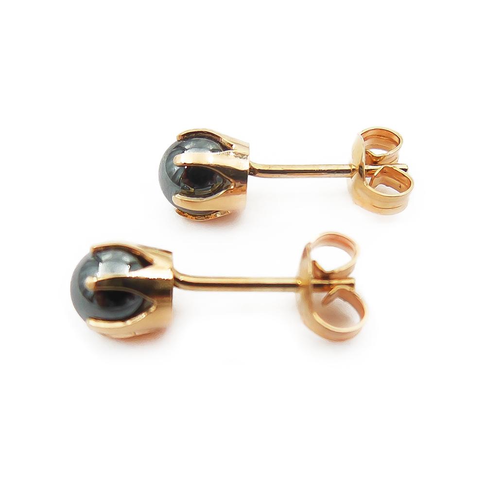 Kultaiset hematiittikorvakorut #2