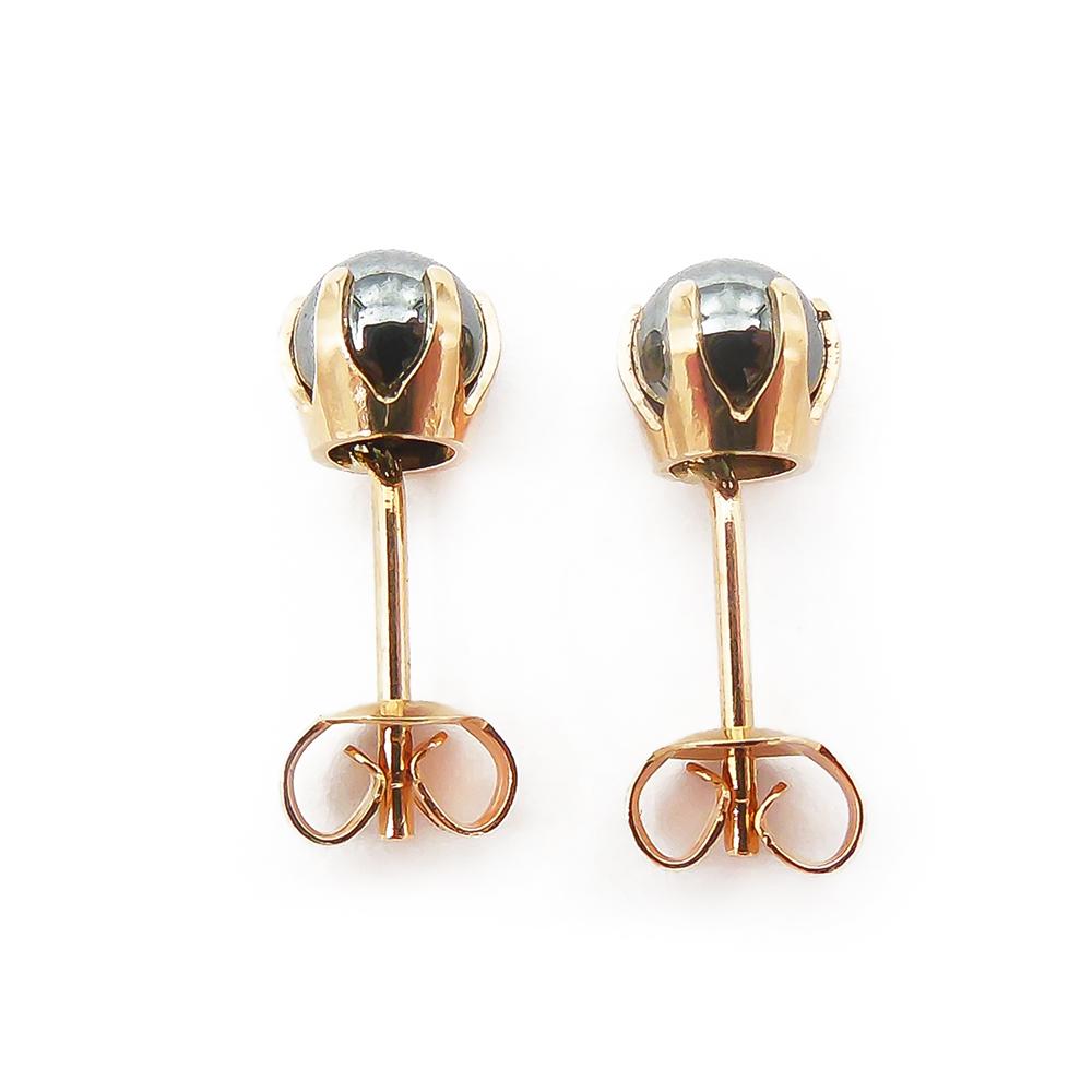 Kultaiset hematiittikorvakorut #1