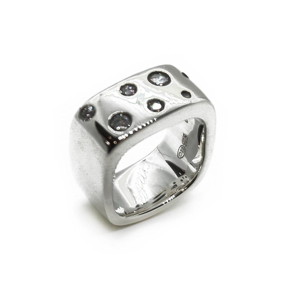 neliön mallinen sormus zirkonit  16 Esprit #0