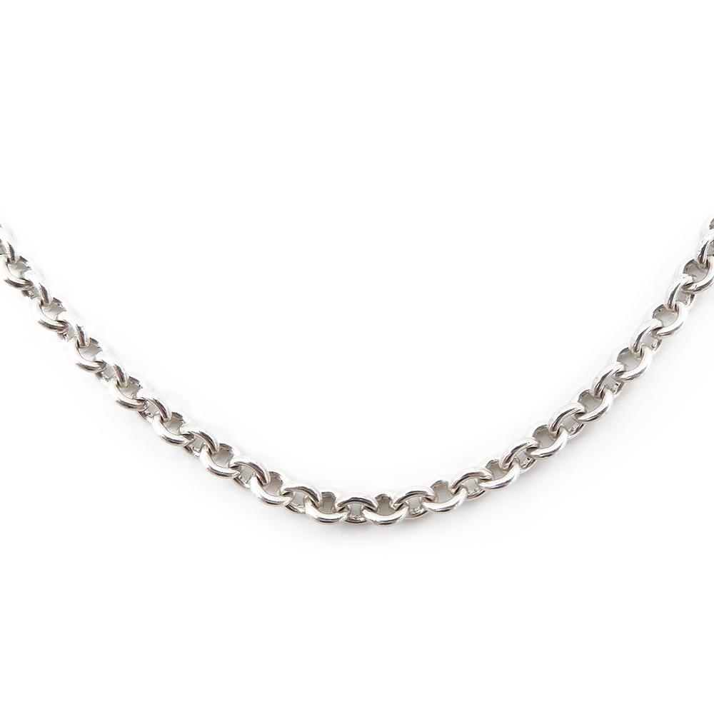 Hopeinen kaulaketju 46,5cm #0