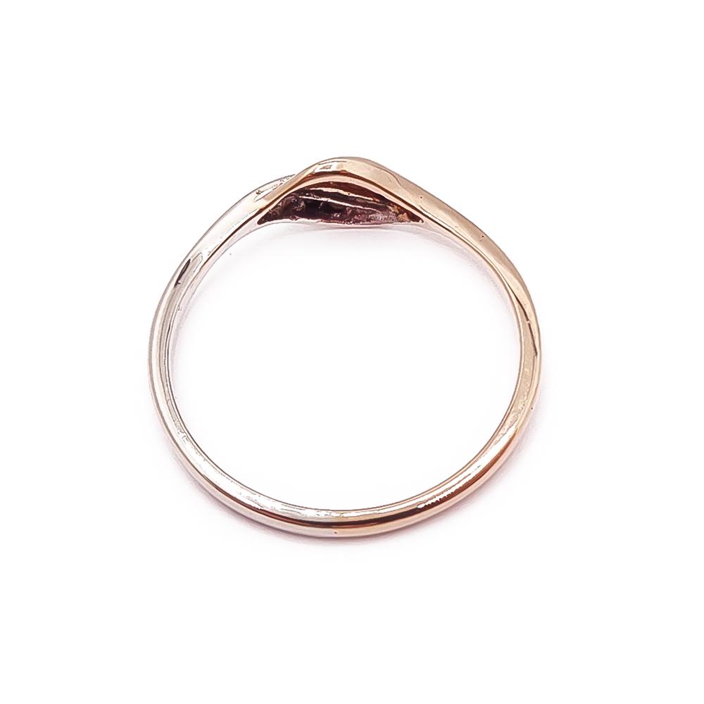 Kelta-/valkokultainen timanttisormus 0,02ct 17,5mm #2