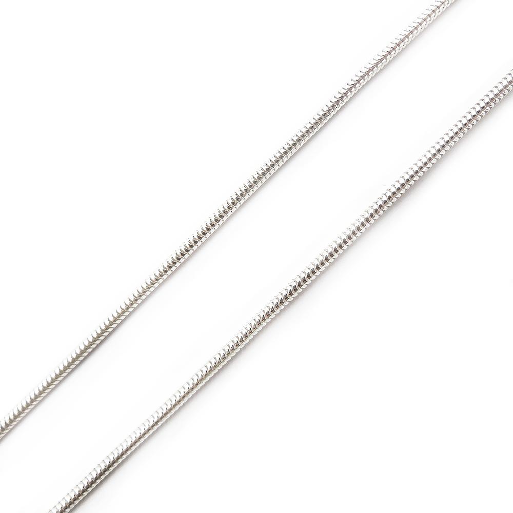 Hopeinen käärmekaulaketju,42 cm #1