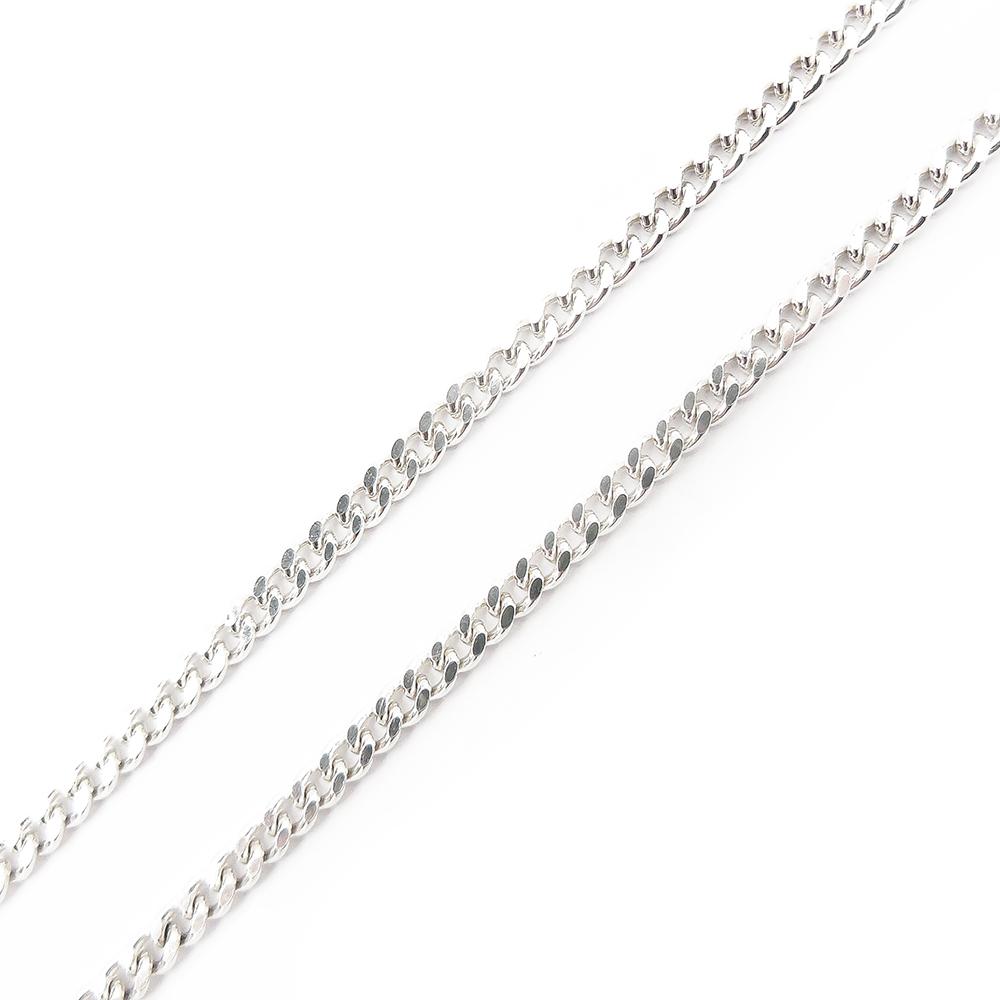 Hopeinen panssarikaulaketju 45 cm #1