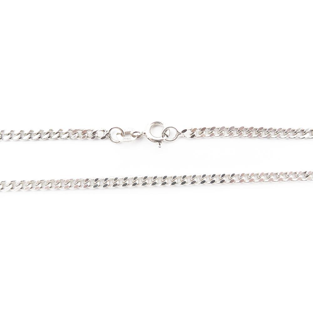 Hopeinen panssarikaulaketju 45 cm #2