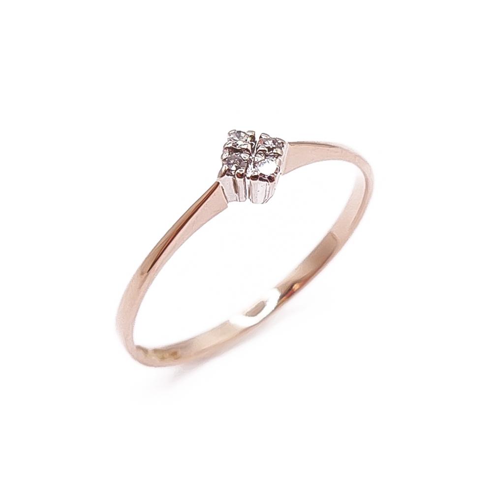 Kultainen timanttisormus 0,02ct 18,5mm v.-89 #0