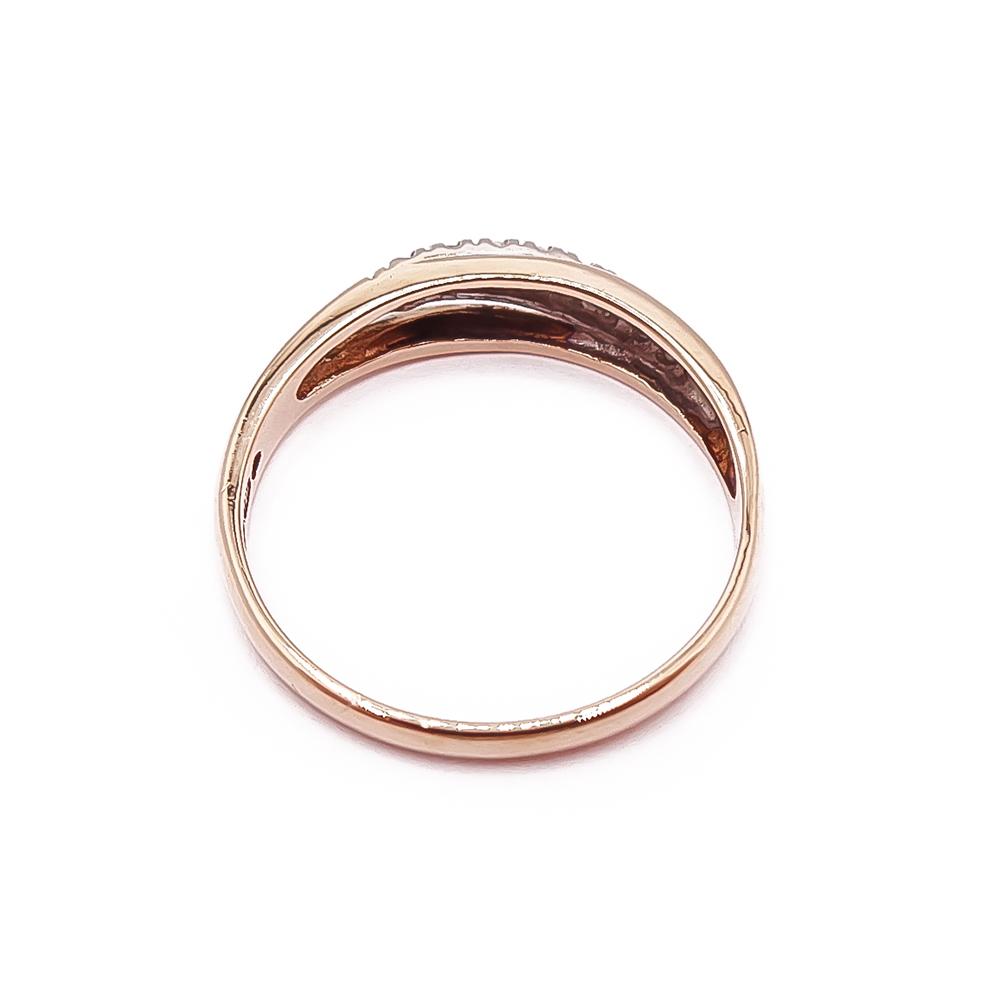 Kultainen timanttisormus 18mm 0,08ct #2