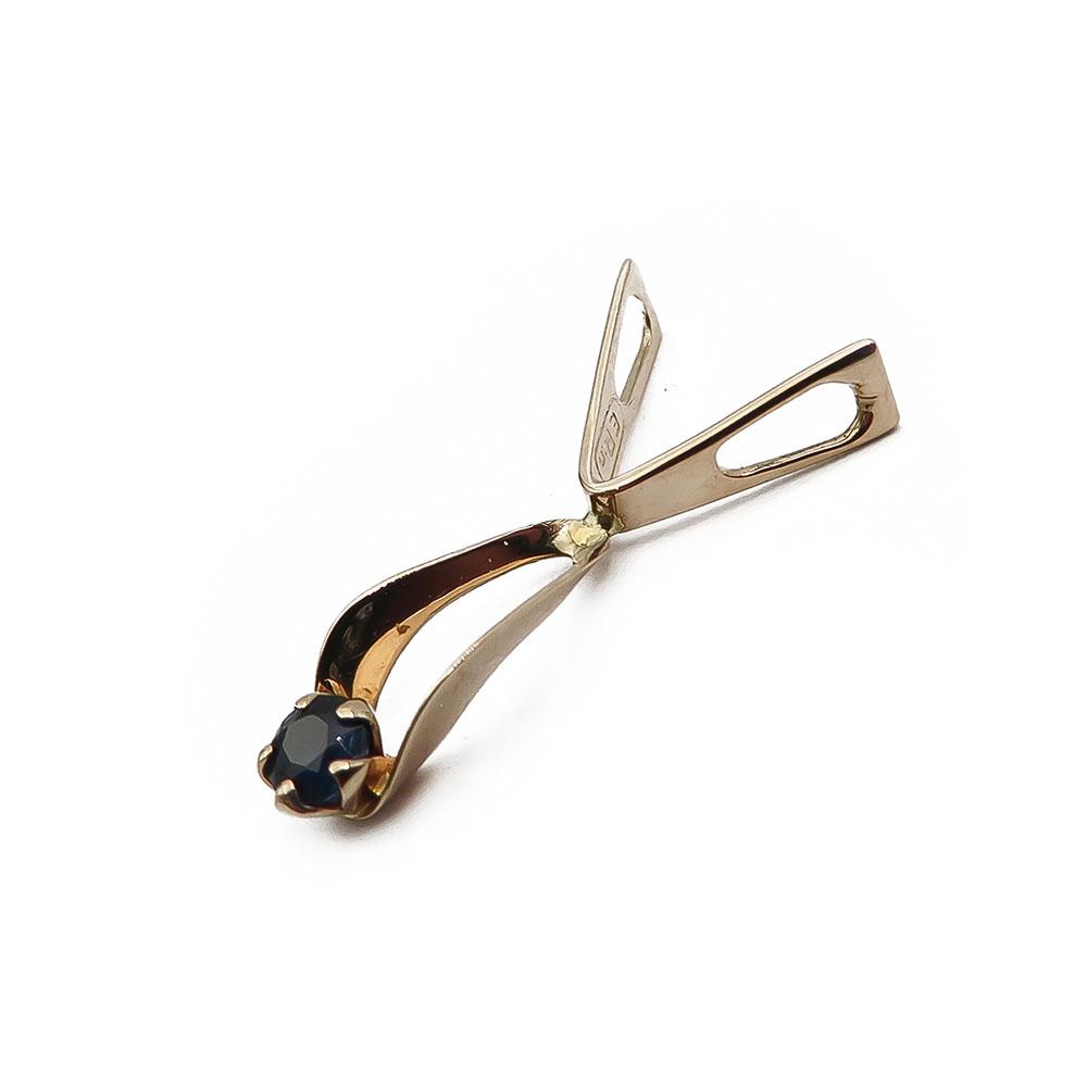 kultainen sininen kivi riipus ER:n #1