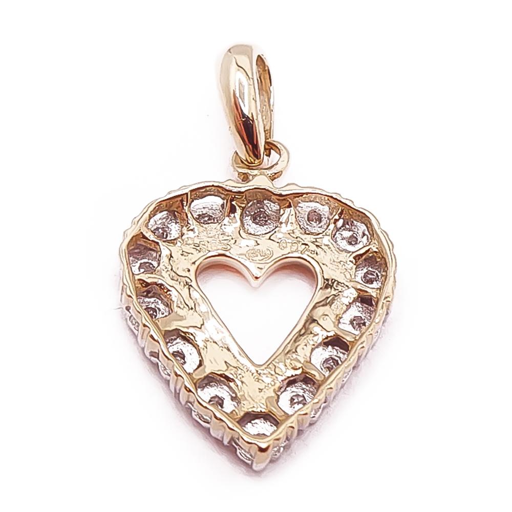 Kultainen sydänriipus tim.0,07ct #2