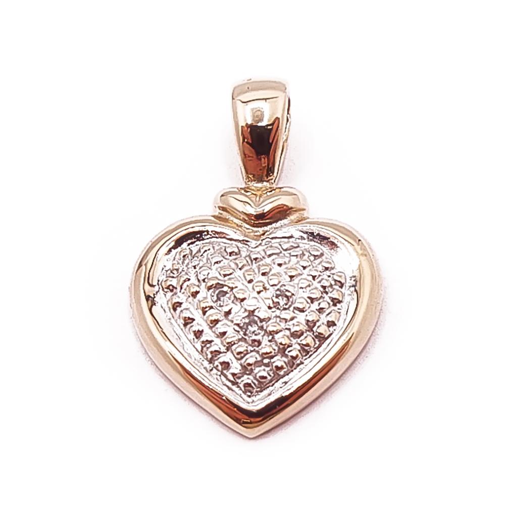 Kultainen sydänriipus tim.0,0015ct #0