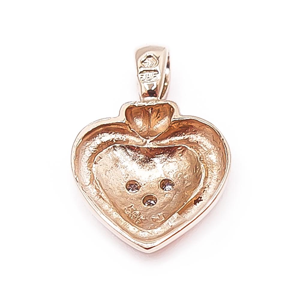 Kultainen sydänriipus tim.0,0015ct #2