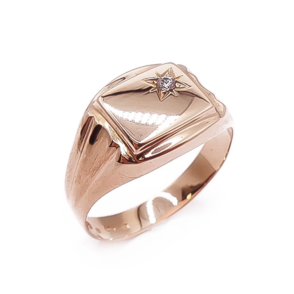 Kultainen kantasormus zirkonia 19,5mm #0