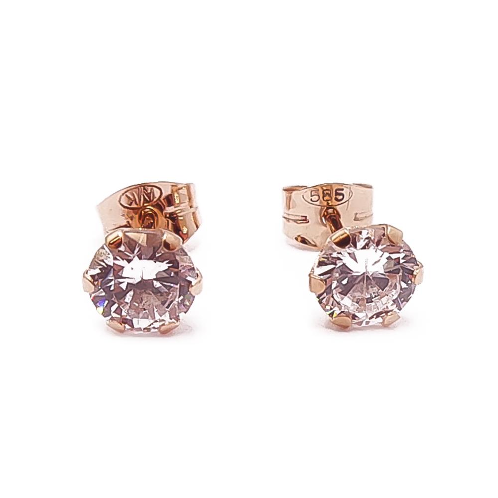 Kultaiset zirkoniakorvakorut 5mm #0