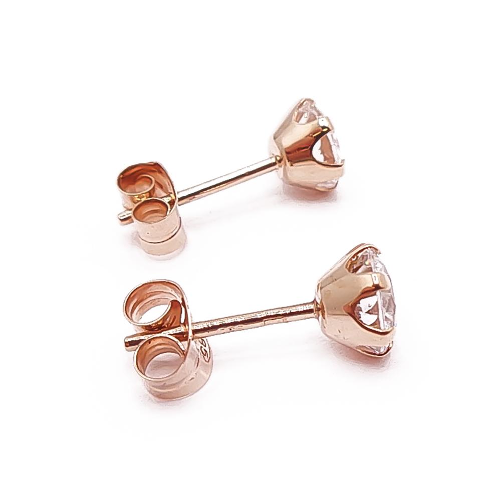 Kultaiset zirkoniakorvakorut 5mm #1