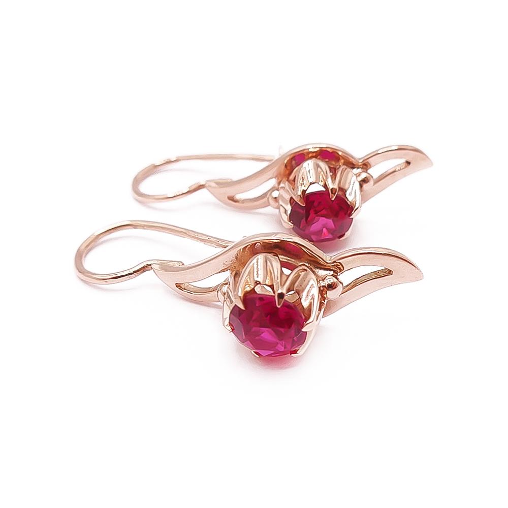 Kultaiset punakiviset korvakorut #0