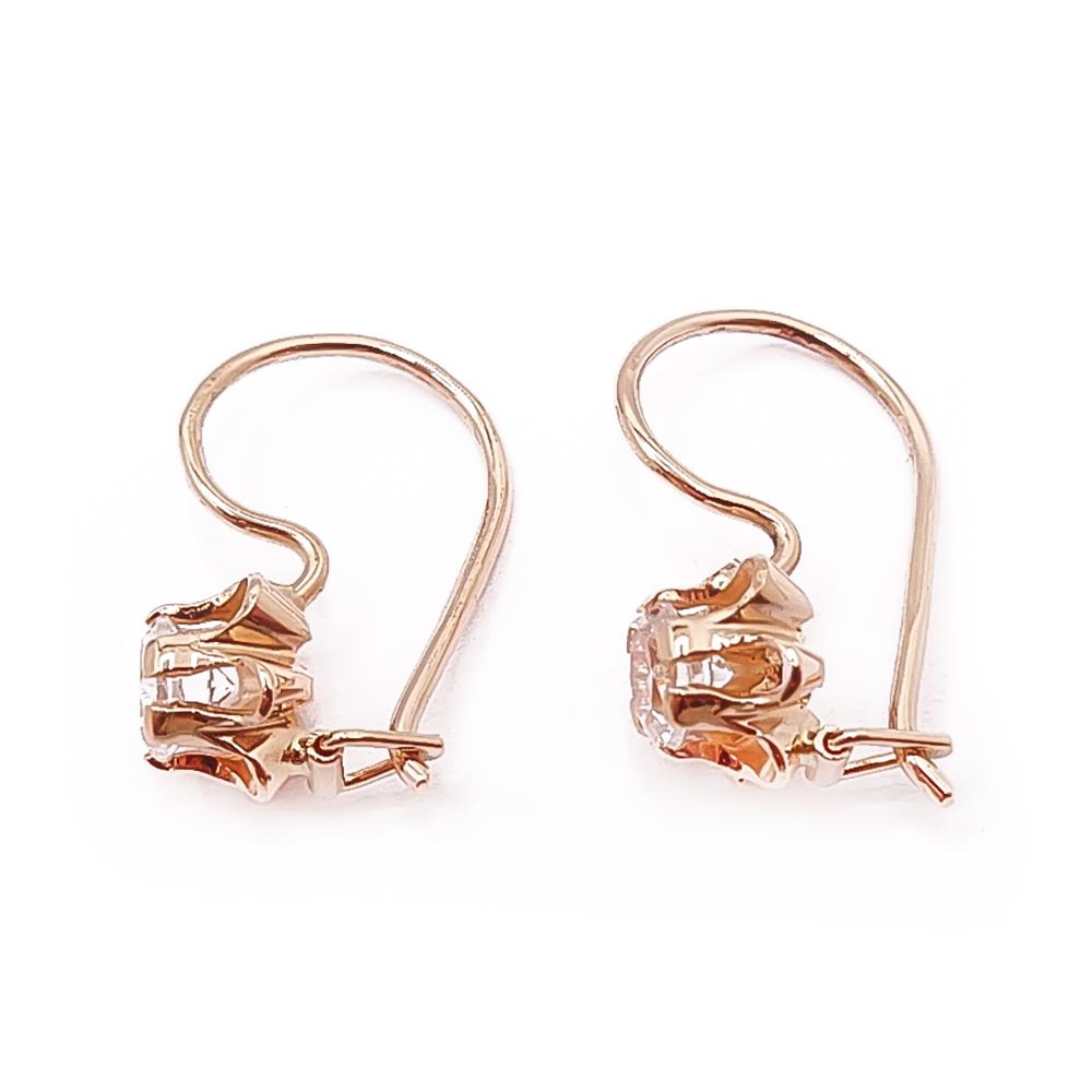 Kultaiset kukkakorvakorut zirkonia v.-83 #1