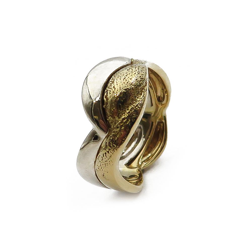 18K kaksivärinen kultasormus 16,5mm #0