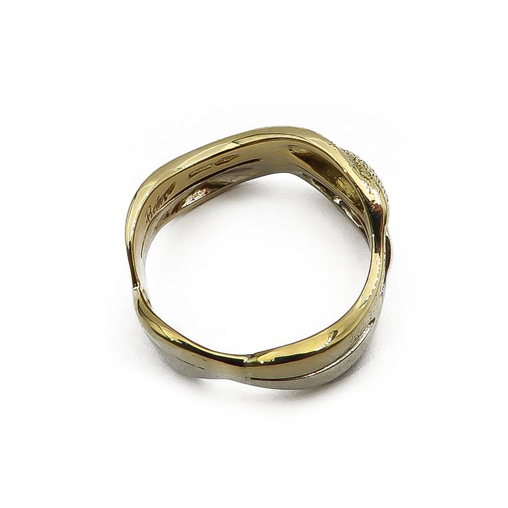 18K kaksivärinen kultasormus 16,5mm #2