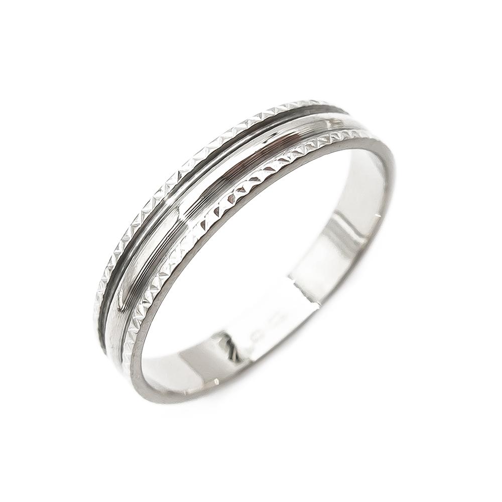 Valkokultainen timanttileikattu sormus 19mm #0